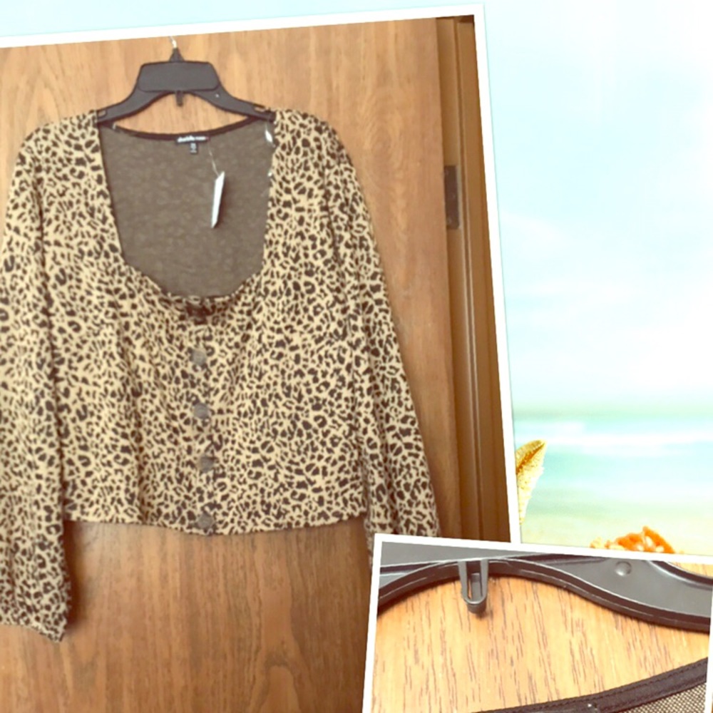 Cheetah print plus size top